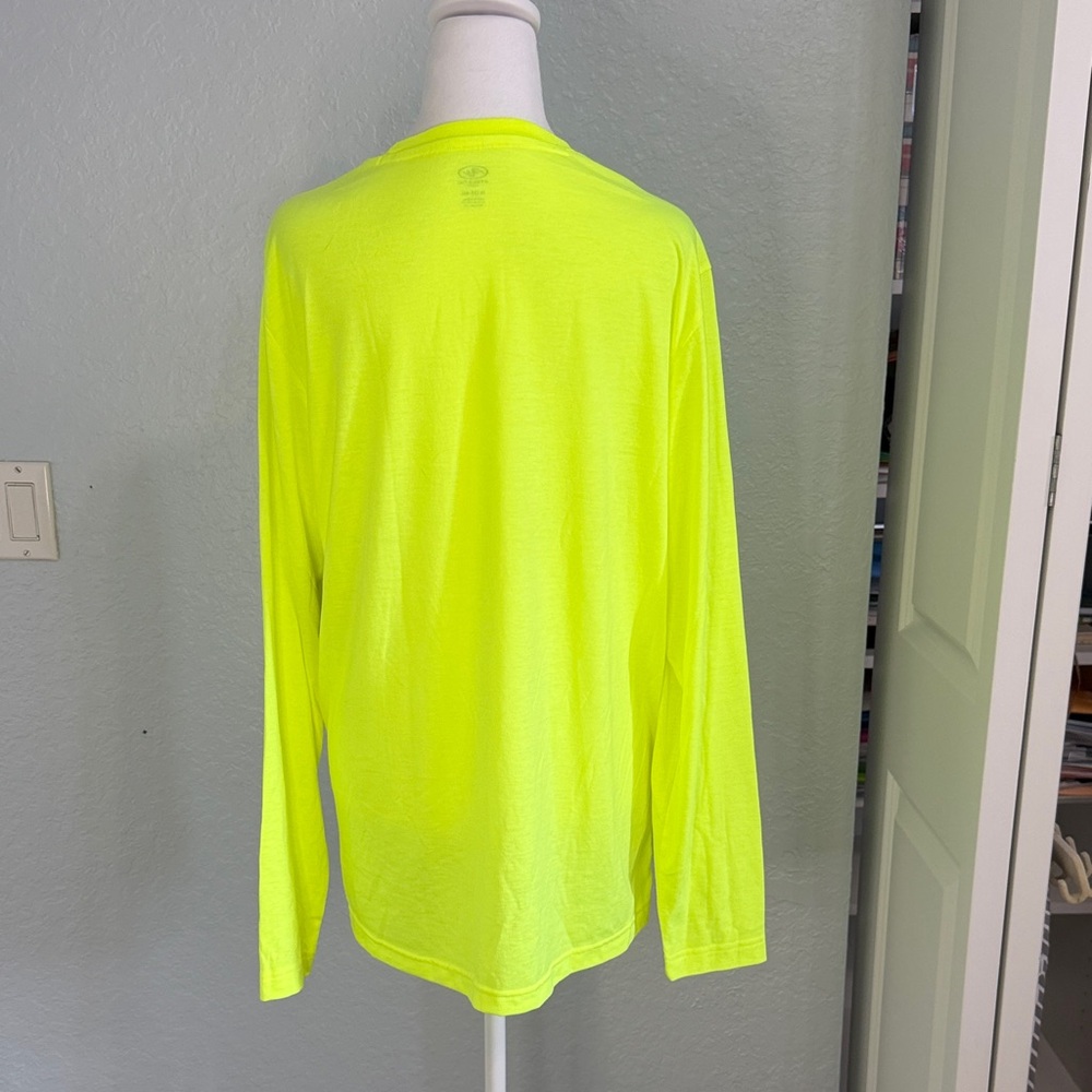 NWT Vibrant Neon Yellow Long Sleeve Shirt - Picture 4 of 9